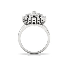 Load image into Gallery viewer, Aarya Multistone Moissanite Diamond Silver Ring