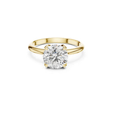 Load image into Gallery viewer, Gold ring with a 1ct Moissanite diamond on a white background