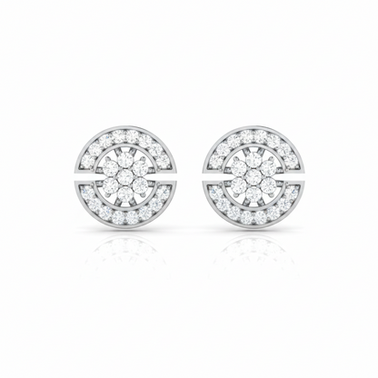 Moon studded earrings