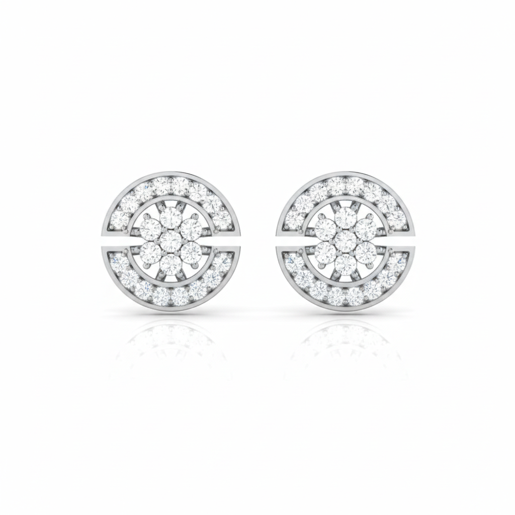 Moon studded earrings