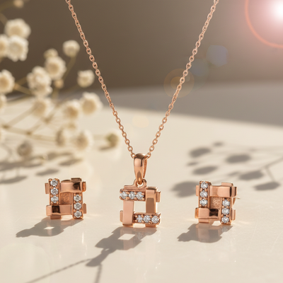 Rose Gold Square Pendant