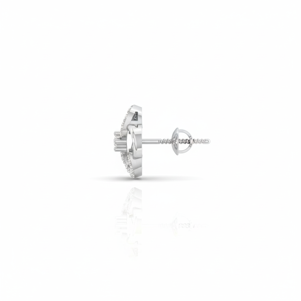 Infinity Floral Rose Gold Sterling Silver Earrings for Women