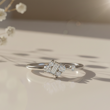Kshama Silver Ring for Women
