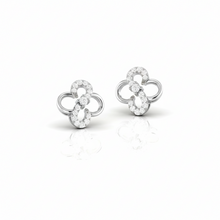 Load image into Gallery viewer, Infinity Floral Rose Gold Sterling Silver Earrings for Women