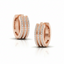 Load image into Gallery viewer, Trinity Diamond sparkle hoop bali earrings for her