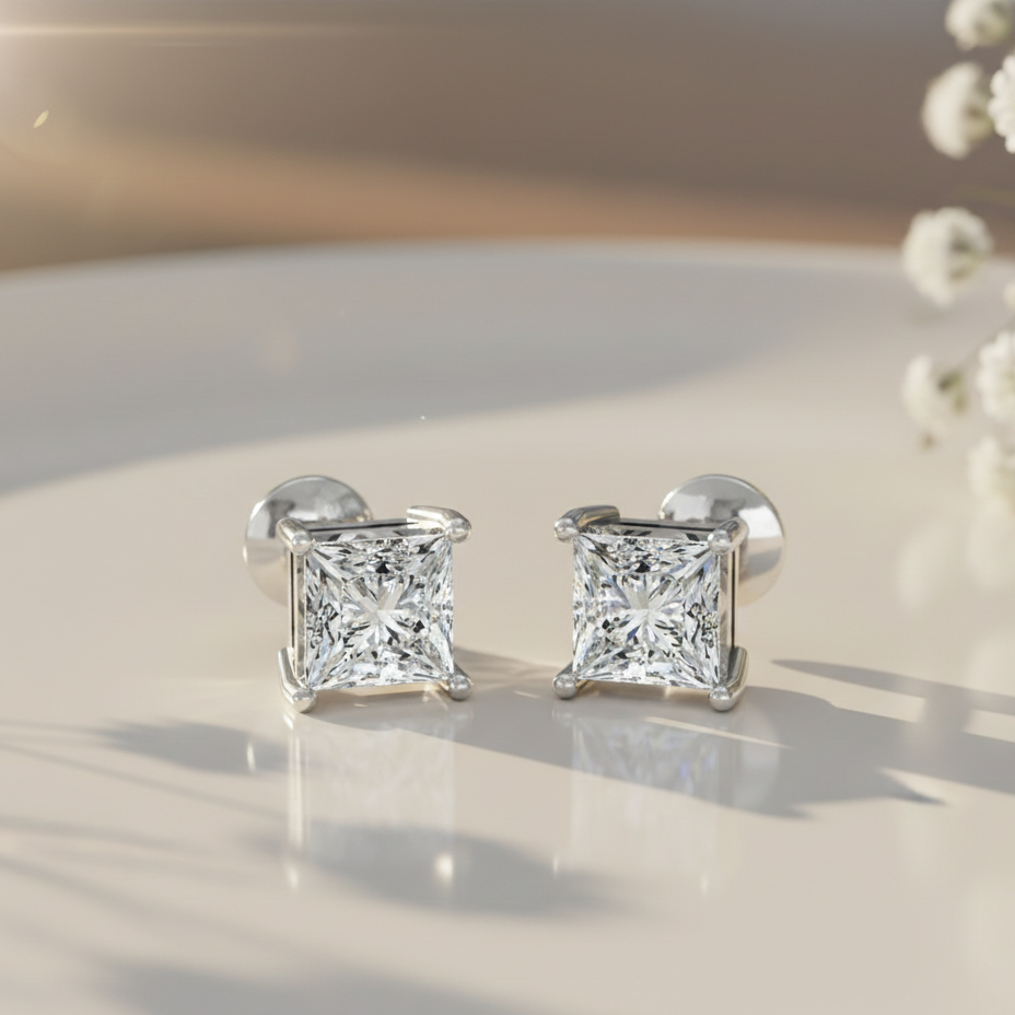 Princess Glow Stud Earrings for Her