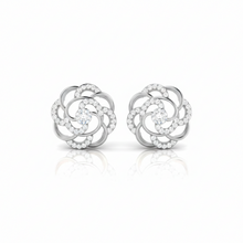 Load image into Gallery viewer, Rose Bloom Swirl Sterling Silver Earrings for Women