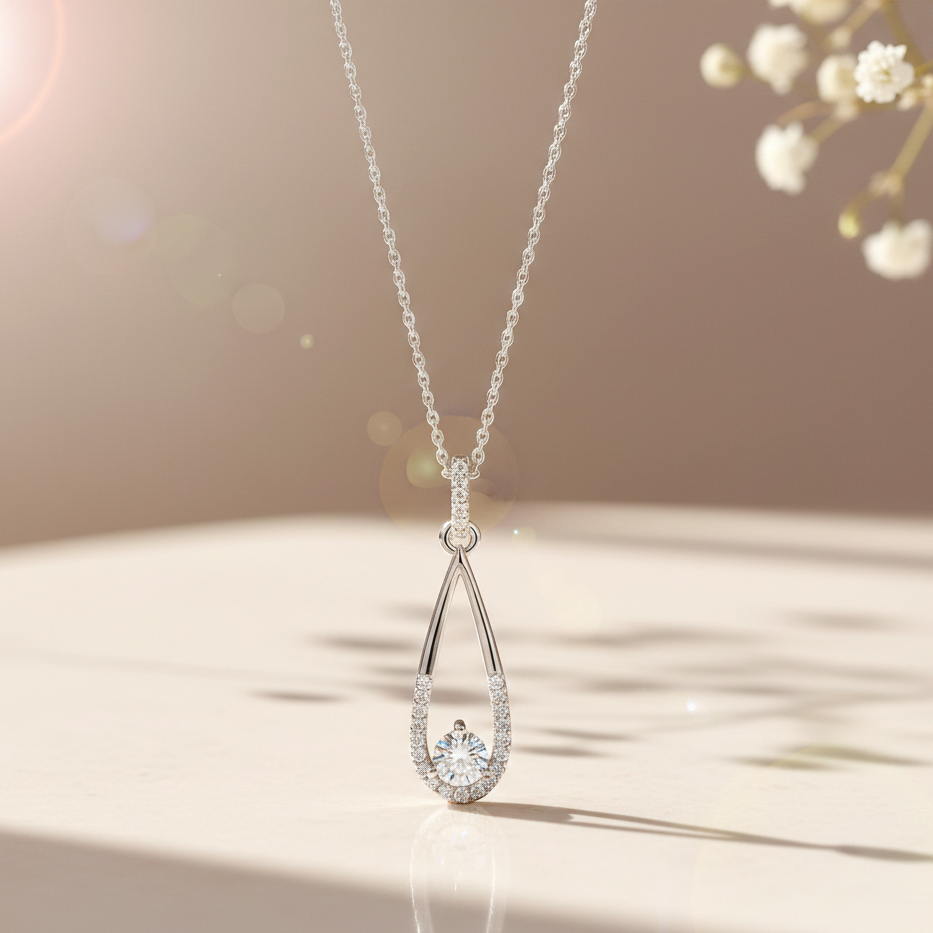Silver Drop  Pendant