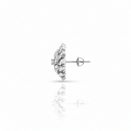 Radiant Petal Swirl Sterling Silver Earrings for Women