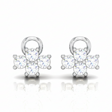 Load image into Gallery viewer, Dainty Floral Sterling Silver Earrings for Women
