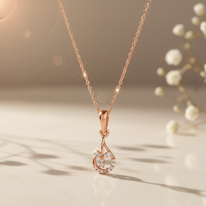 Classic Rose Gold mini drop pendant