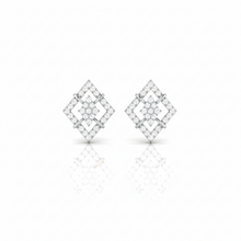 Load image into Gallery viewer, Diamond Shape Sparkling Sterling Silver Earrings for Women