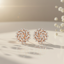 Load image into Gallery viewer, Radiant Petal Swirl Sterling Silver Earrings for Women