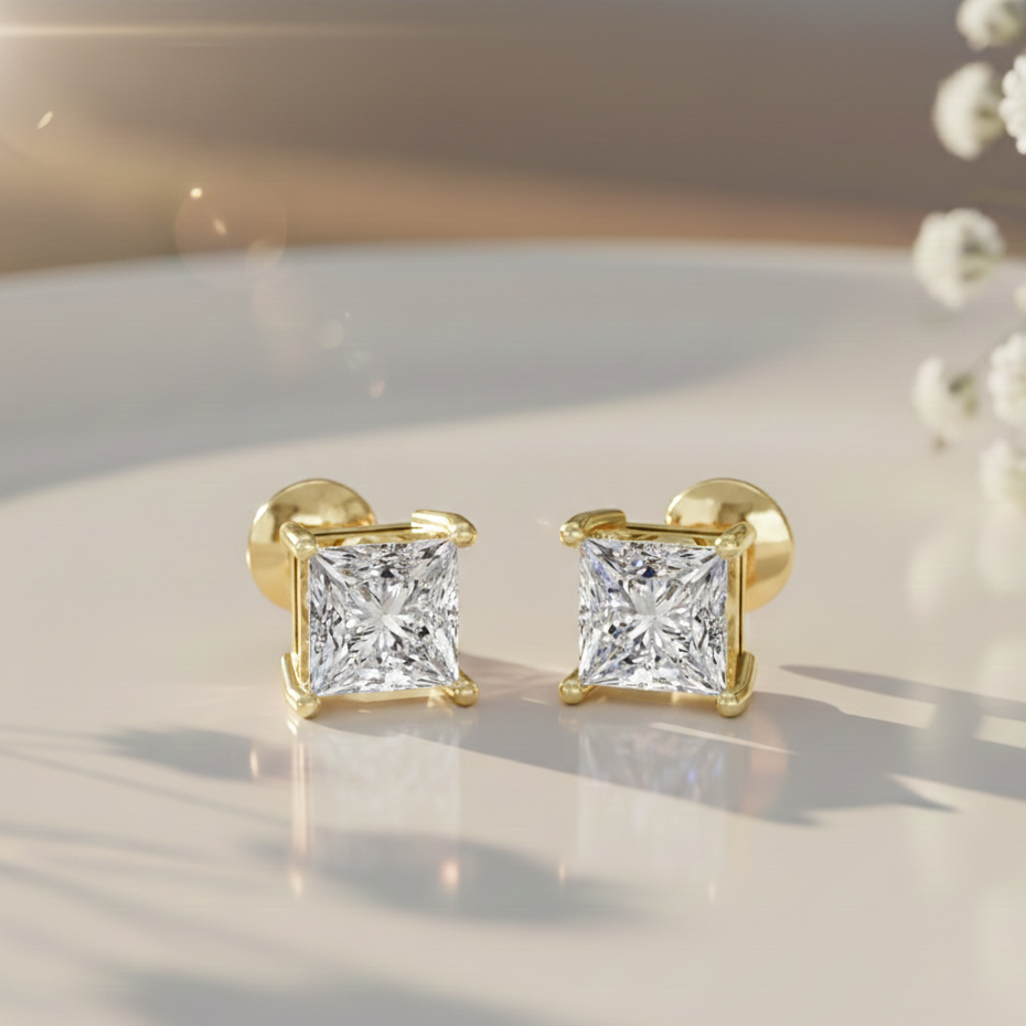 Princess Glow Stud Earrings for Her