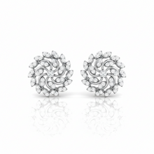 Load image into Gallery viewer, Radiant Petal Swirl Sterling Silver Earrings for Women