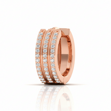 Load image into Gallery viewer, Trinity Diamond sparkle hoop bali earrings for her