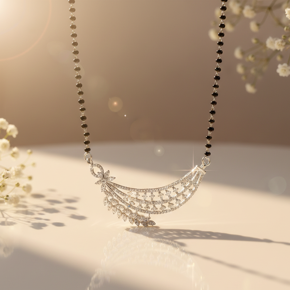 Silver Leaf Mangalsutra