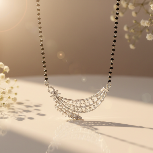 Silver Leaf Mangalsutra