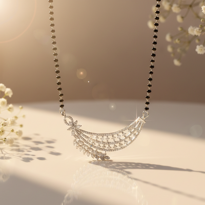 Silver Leaf Mangalsutra