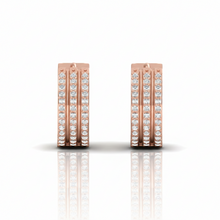 Load image into Gallery viewer, Trinity Diamond sparkle hoop bali earrings for her