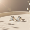 Trillion Cut Diamond Stud Earrings for her