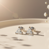 Trillion Cut Diamond Stud Earrings for her