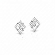 Load image into Gallery viewer, Diamond Shape Sparkling Sterling Silver Earrings for Women
