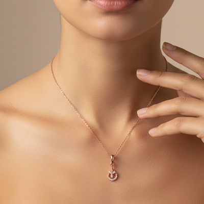 Classic Rose Gold mini drop pendant
