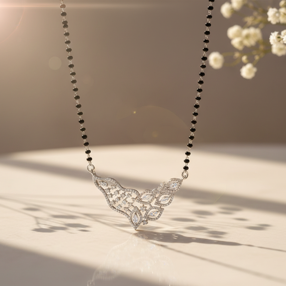Silver traditional mangalsutra