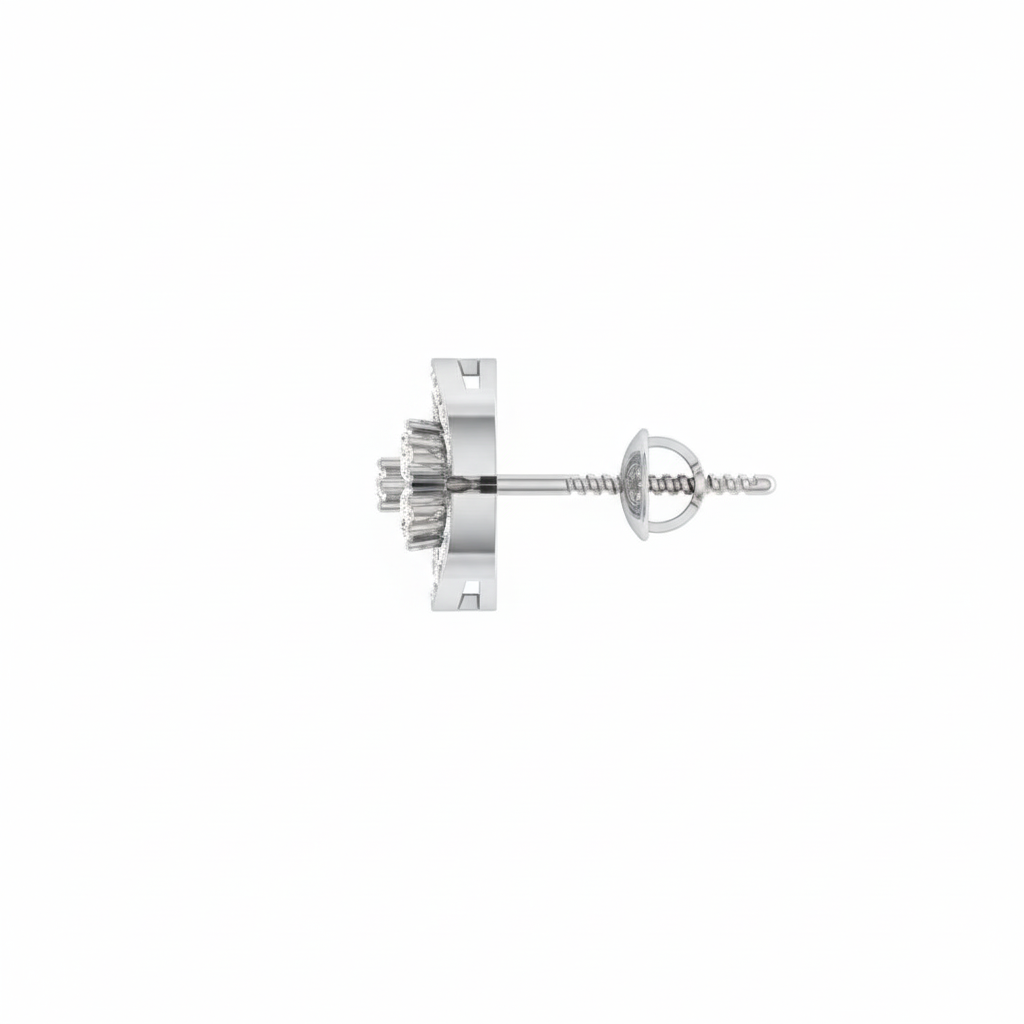 Moon studded earrings