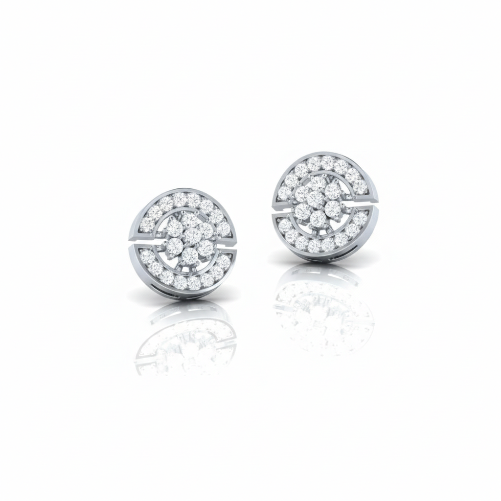Moon studded earrings