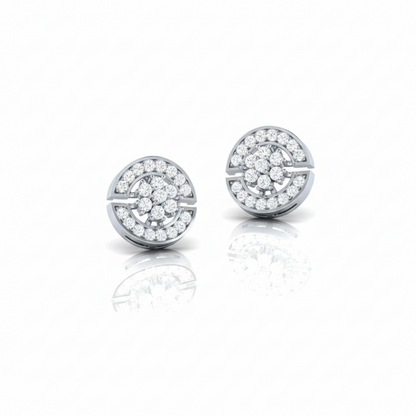 Moon studded earrings