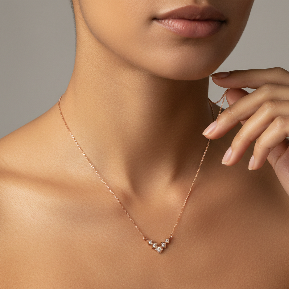 Bella Rose gold Penadant