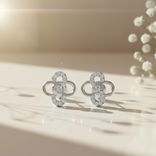 Load image into Gallery viewer, Infinity Floral Rose Gold Sterling Silver Earrings for Women