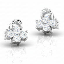 Load image into Gallery viewer, Dainty Floral Sterling Silver Earrings for Women
