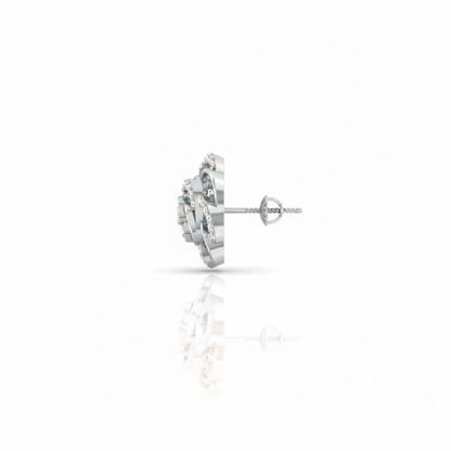Rose Bloom Swirl Sterling Silver Earrings for Women