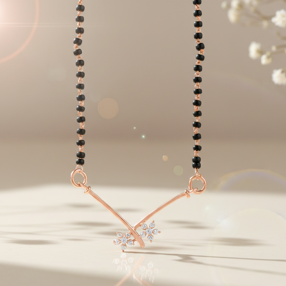 Rose Gold Div Mangalsutra