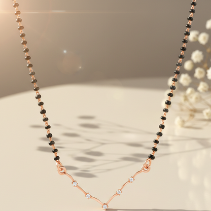 Rose gold constellation Mangalsutra