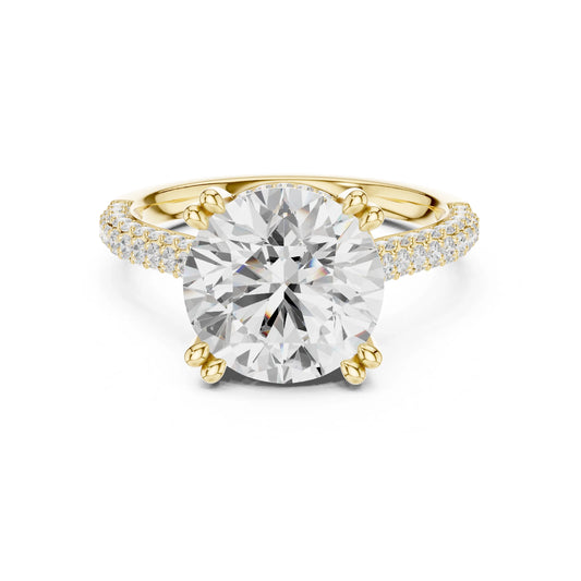 Ivana 4ct Round Moissanite Solitaire Diamond Ring for her