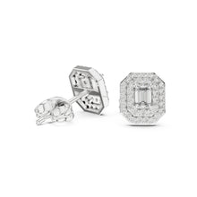Load image into Gallery viewer, moissanite Diamond earrings on a white background