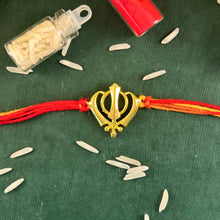 Load image into Gallery viewer, Khanda Silver Rakhi