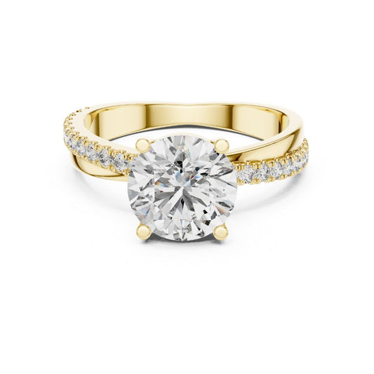 Kiara 2ct Round Moissanite Solitaire Diamond Ring for her