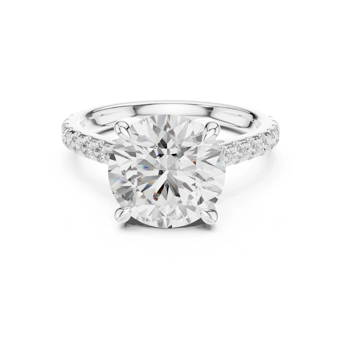 moissanite Diamond ring with a white background