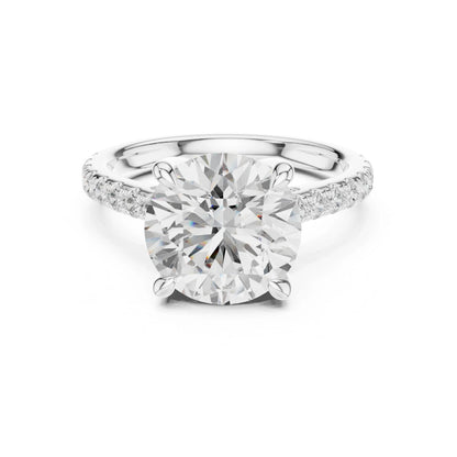 moissanite Diamond ring with a white background