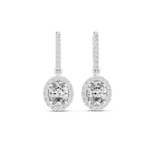 Load image into Gallery viewer, moissanite Diamond earrings on a white background