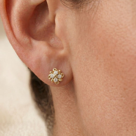 Medha Silver Moissanite Earring for Her
