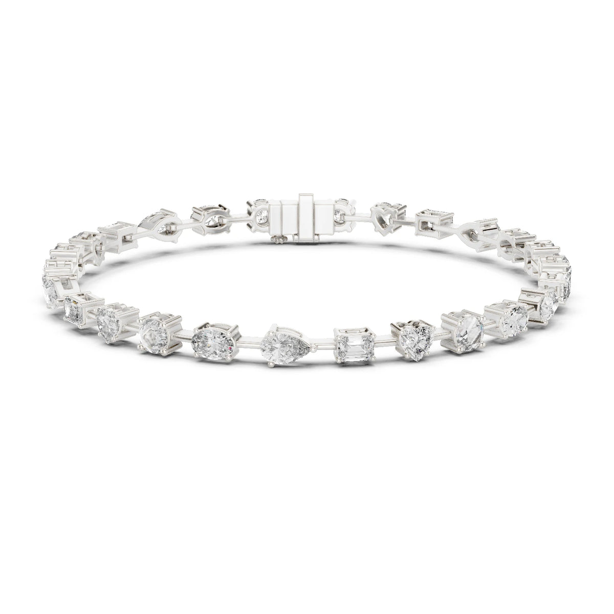 moissanite Diamond bracelet on a white background