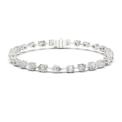 moissanite Diamond bracelet on a white background
