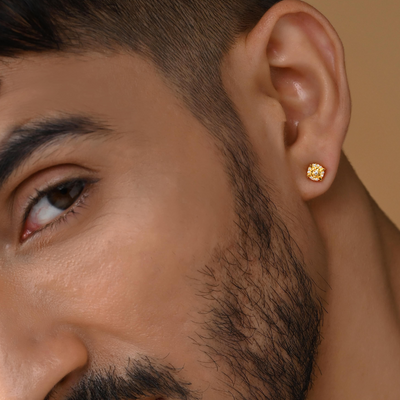 Nyx Ear Silver Stud For Men (1 PC ONLY)