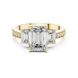 Naina 2.5ct Emerald Moissanite Solitaire Diamond Ring for her